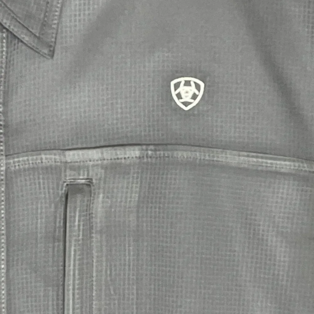 Ariat Tek Button Down Shirt Mens Med Gray  Performance Heat Series Button Up - Picture 6 of 14